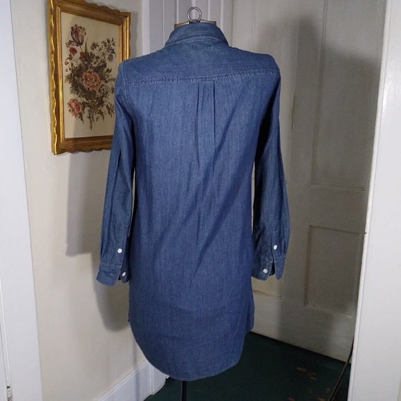 J. CREW Blue Denim Shirtdress - Picture 2 of 5